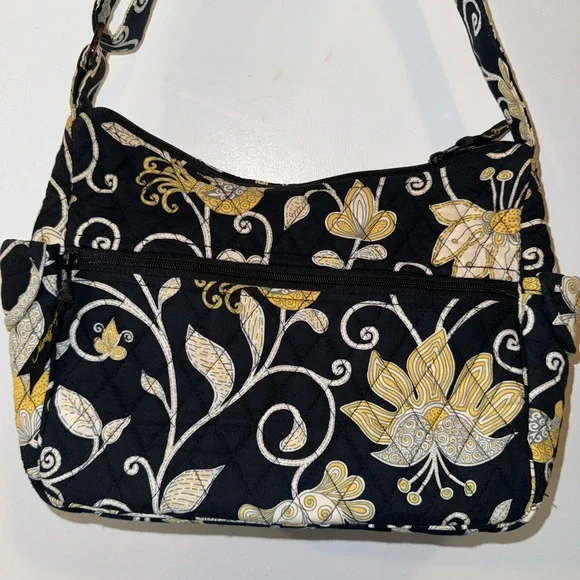 Vera Bradley Handbag Yellow Bird Print 11” Shoulder Bag Purse Crossbody - Picture 2 of 10